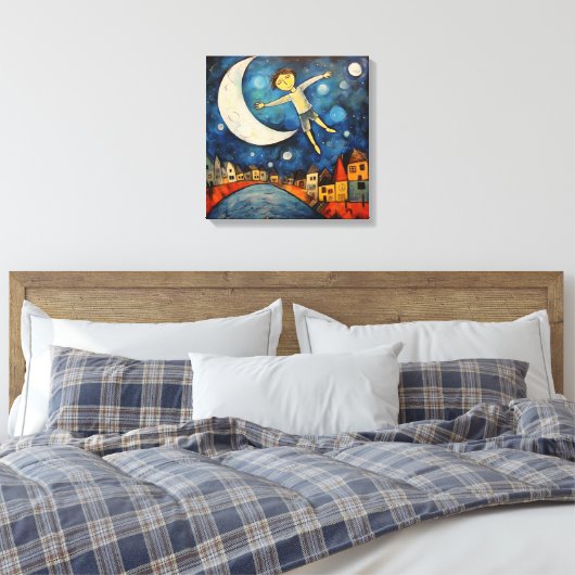 Stretched Canvas Print Leinwanddruck (Insitu (Schlafzimmer))
