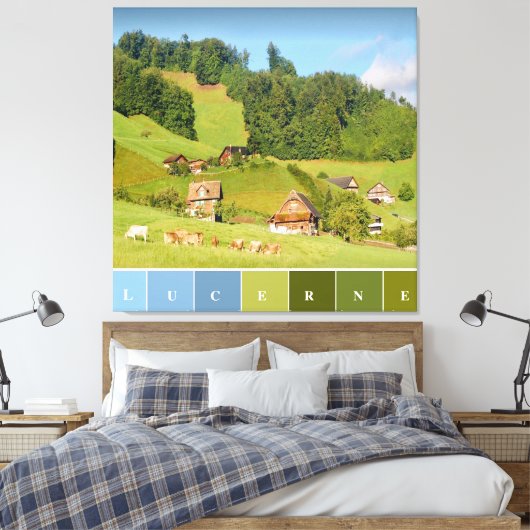 Stretched Canvas Print Leinwanddruck (Insitu (Schlafzimmer))
