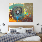 Stretched Canvas Print Leinwanddruck (Insitu (Schlafzimmer))