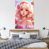 Stretched Canvas Print Leinwanddruck (Insitu (Schlafzimmer))