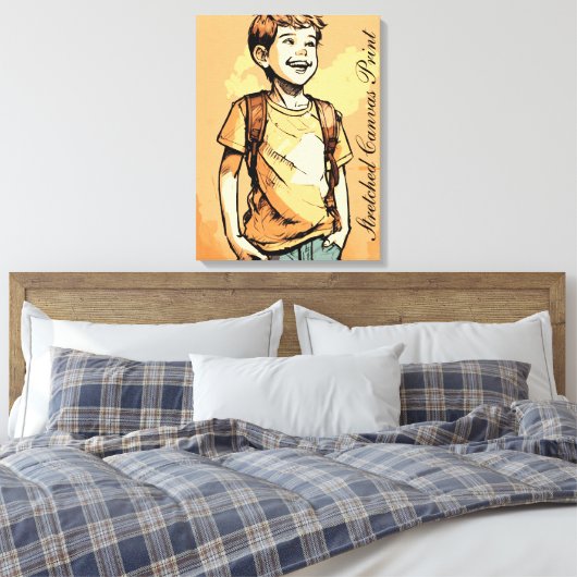 Stretched Canvas Print Leinwanddruck (Insitu (Schlafzimmer))
