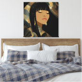 Stretched Canvas Print Leinwanddruck (Insitu (Schlafzimmer))