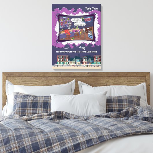 Stretched Canvas Print Leinwanddruck (Insitu (Schlafzimmer))