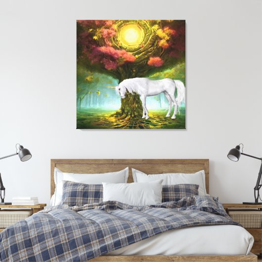 Stretched Canvas Print Leinwanddruck (Insitu (Schlafzimmer))