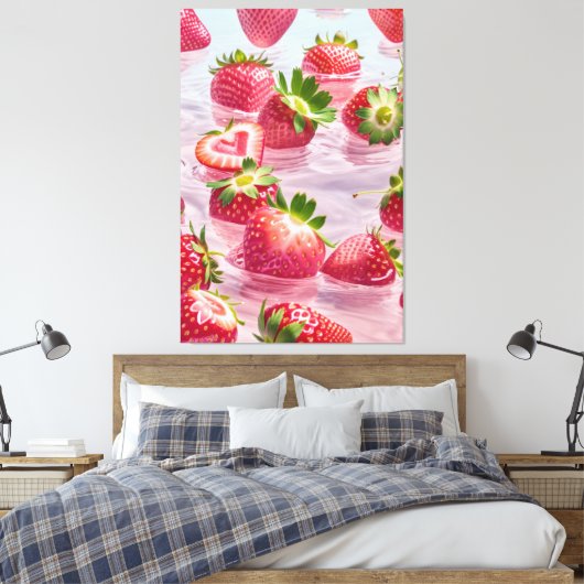 Stretched Canvas Print Leinwanddruck (Insitu (Schlafzimmer))