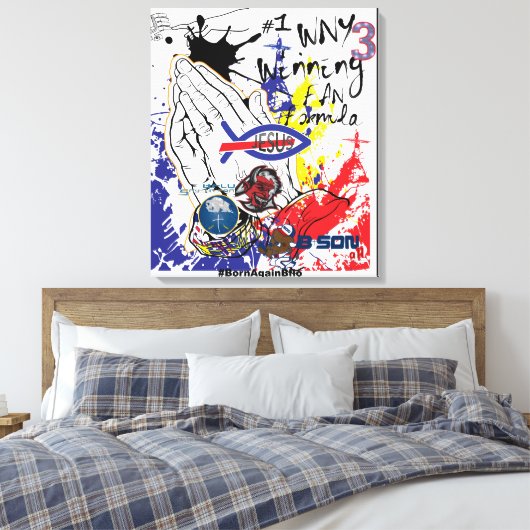 Stretched Canvas Print Leinwanddruck (Insitu (Schlafzimmer))