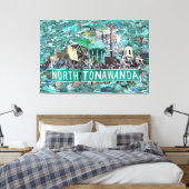 Stretched Canvas Print Leinwanddruck (Insitu (Schlafzimmer))