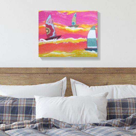 Stretched Canvas Print Leinwanddruck (Insitu (Schlafzimmer))
