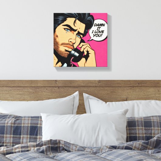 Stretched Canvas Print Leinwanddruck (Insitu (Schlafzimmer))