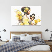 Stretched Canvas Print Leinwanddruck (Insitu (Schlafzimmer))