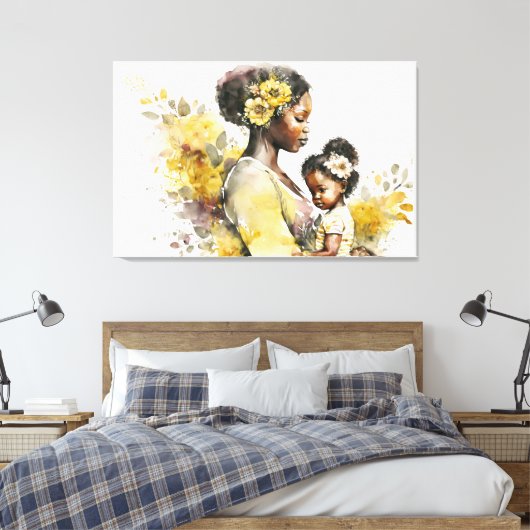 Stretched Canvas Print Leinwanddruck (Insitu (Schlafzimmer))