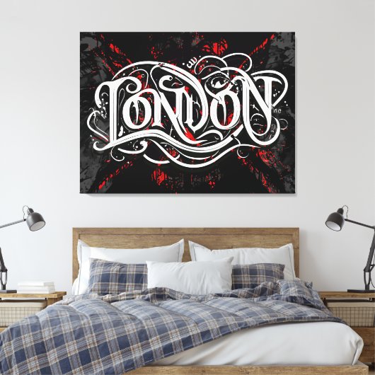 Stretched Canvas Print Leinwanddruck (Insitu (Schlafzimmer))