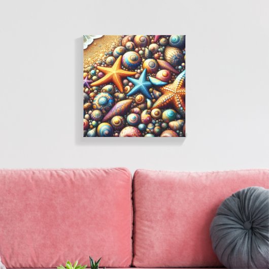 Stretched Canvas Print Leinwanddruck (Insitu (Wohnzimmer))