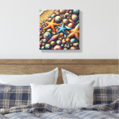 Stretched Canvas Print Leinwanddruck (Insitu (Schlafzimmer))