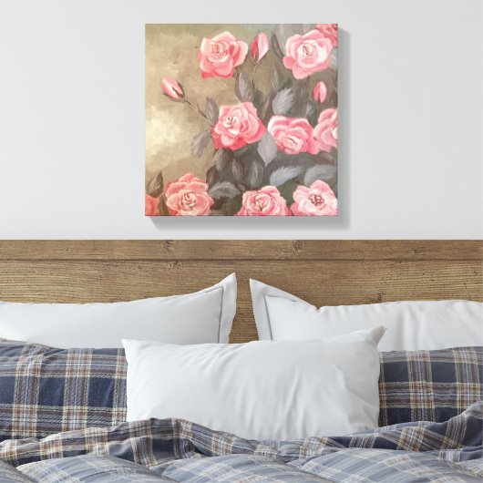 Stretched Canvas Print Leinwanddruck (Insitu (Schlafzimmer))