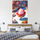 Stretched Canvas Print Leinwanddruck (Insitu (Schlafzimmer))