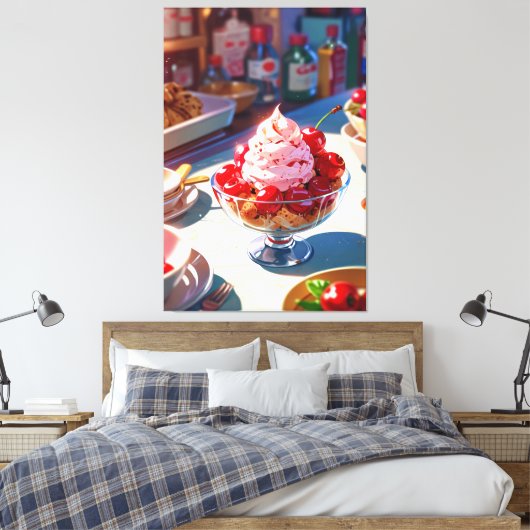 Stretched Canvas Print Leinwanddruck (Insitu (Schlafzimmer))