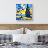 Stretched Canvas Print Leinwanddruck (Insitu (Schlafzimmer))