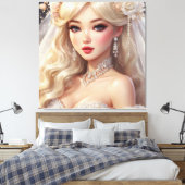 Stretched Canvas Print Leinwanddruck (Insitu (Schlafzimmer))