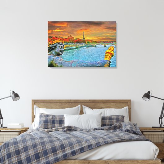 Stretched Canvas Print Leinwanddruck (Insitu (Schlafzimmer))