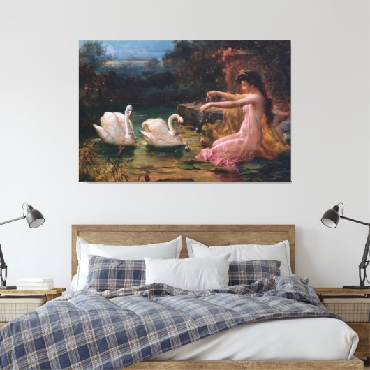 Stretched Canvas Print Leinwanddruck (Insitu (Schlafzimmer))
