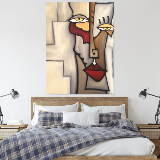 Stretched Canvas Print Leinwanddruck (Insitu (Schlafzimmer))