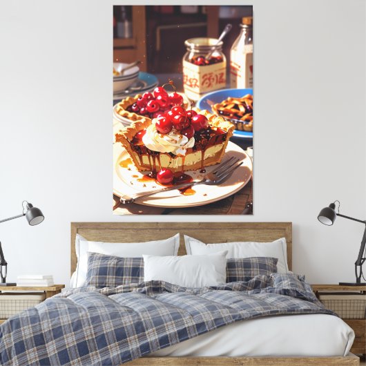 Stretched Canvas Print Leinwanddruck (Insitu (Schlafzimmer))