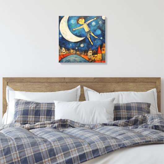 Stretched Canvas Print Leinwanddruck (Insitu (Schlafzimmer))
