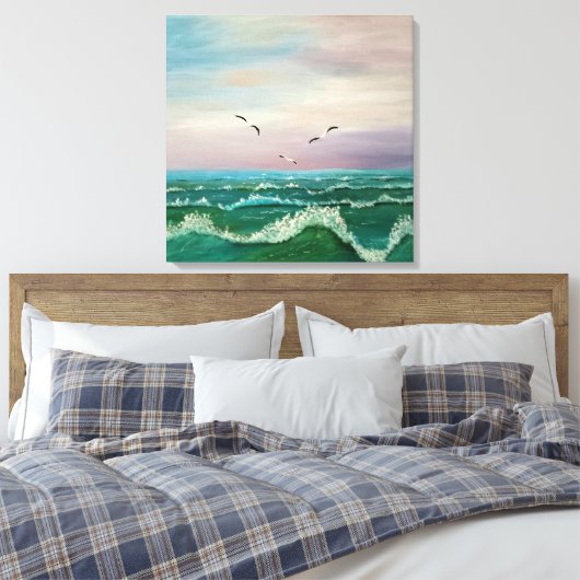 Stretched Canvas Print Leinwanddruck (Insitu (Schlafzimmer))