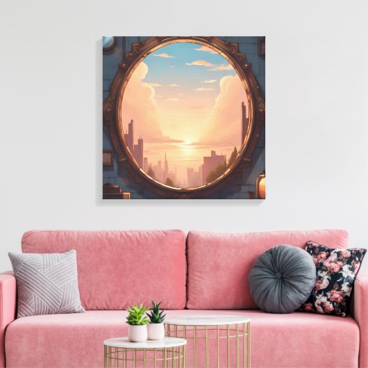 Stretched Canvas Print Leinwanddruck (Insitu (Wohnzimmer))