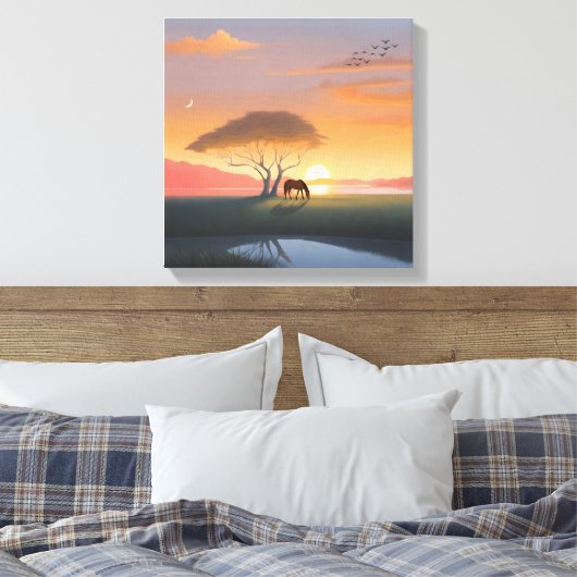 Stretched Canvas Print Leinwanddruck (Insitu (Schlafzimmer))