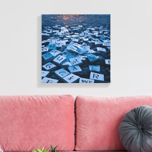 Stretched Canvas Print Leinwanddruck (Insitu (Wohnzimmer))