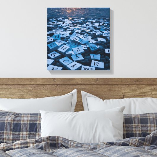 Stretched Canvas Print Leinwanddruck (Insitu (Schlafzimmer))