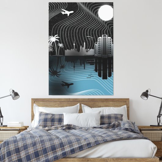 Stretched Canvas Print Leinwanddruck (Insitu (Schlafzimmer))