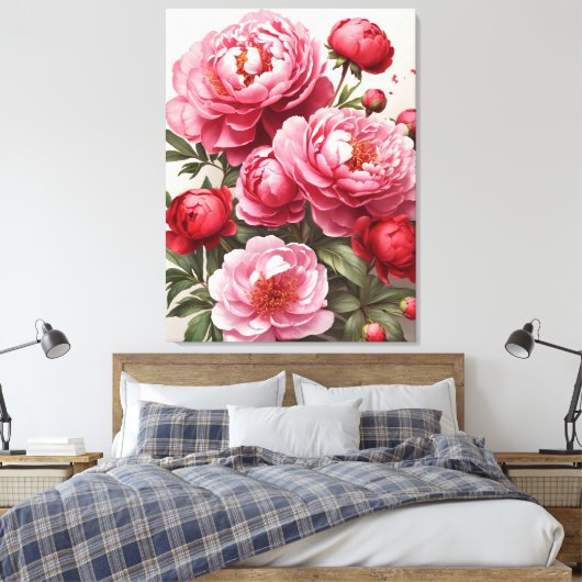 Stretched Canvas Print Leinwanddruck (Insitu (Schlafzimmer))