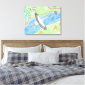 Stretched Canvas Print Leinwanddruck (Insitu (Schlafzimmer))