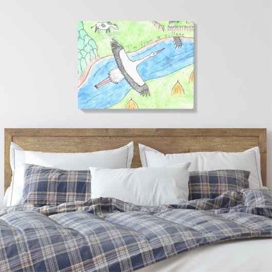 Stretched Canvas Print Leinwanddruck (Insitu (Schlafzimmer))