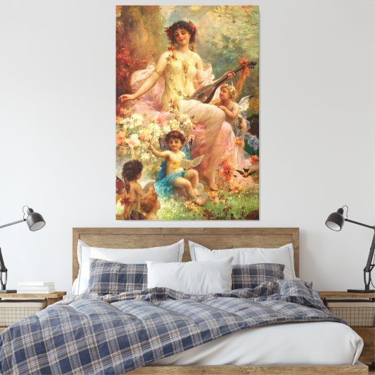 Stretched Canvas Print Leinwanddruck (Insitu (Schlafzimmer))