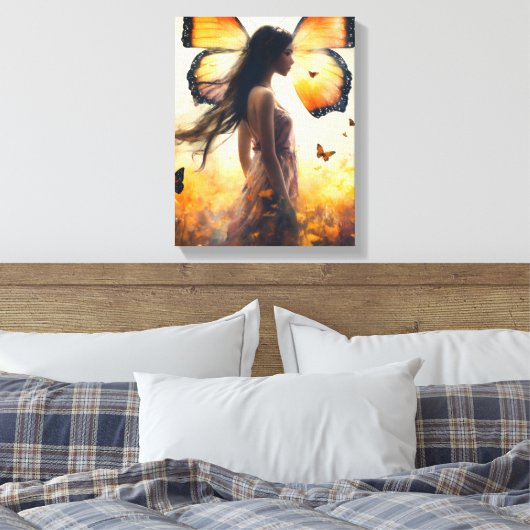 Stretched Canvas Print Leinwanddruck (Insitu (Schlafzimmer))