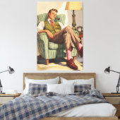 Stretched Canvas Print Leinwanddruck (Insitu (Schlafzimmer))