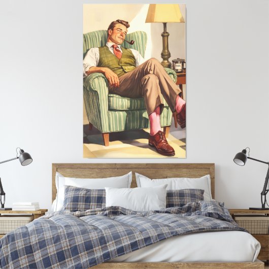 Stretched Canvas Print Leinwanddruck (Insitu (Schlafzimmer))