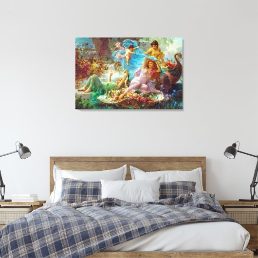 Stretched Canvas Print Leinwanddruck (Insitu (Schlafzimmer))