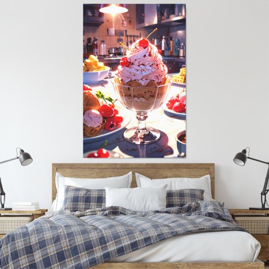 Stretched Canvas Print Leinwanddruck (Insitu (Schlafzimmer))
