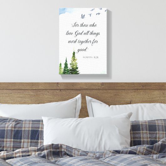 Stretched Canvas Print Leinwanddruck (Insitu (Schlafzimmer))