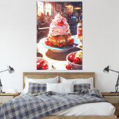 Stretched Canvas Print Leinwanddruck (Insitu (Schlafzimmer))