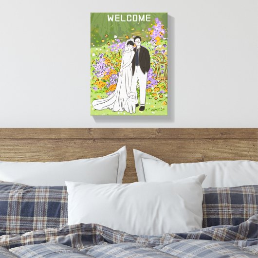 Stretched Canvas Print Leinwanddruck (Insitu (Schlafzimmer))