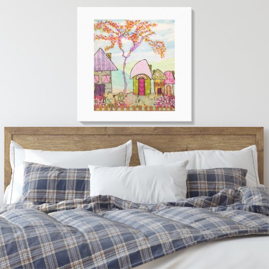 Stretched Canvas Print Leinwanddruck (Insitu (Schlafzimmer))