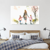 Stretched Canvas Print Leinwanddruck (Insitu (Schlafzimmer))