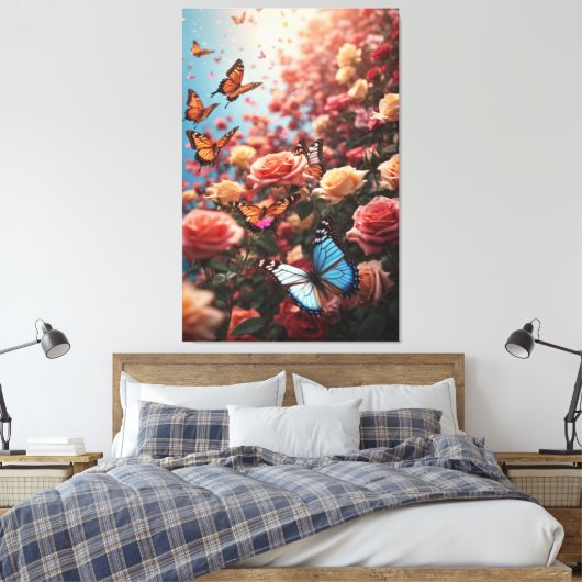 Stretched Canvas Print Leinwanddruck (Insitu (Schlafzimmer))