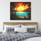 Stretched Canvas Print Leinwanddruck (Insitu (Schlafzimmer))